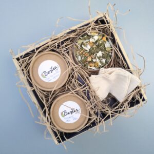 Coffret de thé découverte de chez burstea. 2 thés parfumés et 1 infusion à découvrir et partager.